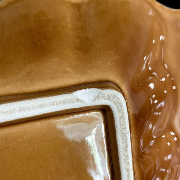 Vintage 1970s Belgo Canadian Pottery Montreal Drip Glaze Ceramic Divided Dish - Picture 8 of 10